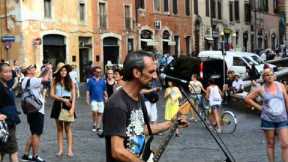 Time (Pink Floyd) by a street musician in Rome