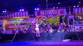 Amazing Circus acts on rope with Hula hoops @Midway Circus Circus Resort@las Vegas, Nevada
