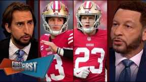 FIRST THINGS FIRST | Nick Wright reacts Tom Brady says Christian McCaffrey is his pick for NFL MVP