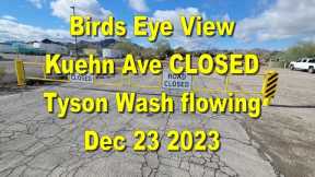 Tyson Wash in Quartzsite Az, flowing Dec 23 2023 after major storm the day before