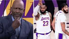 James Worthy reacts LeBron James hits sublime 360 layup as Lakers def Rockets 107-97