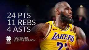 LeBron James 24 pts 11 rebs 4 asts vs Pacers 2024 NBA Cup Final