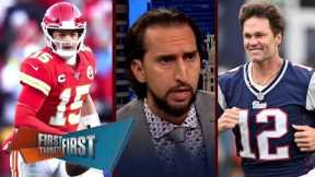 FIRST THINGS FIRST | Nick Wright reacts Tom Brady on how Mahomes compares to all time QBs