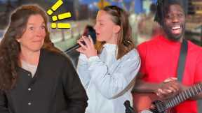 Mother is SHOCKED when Daughter Starts Singing In Public