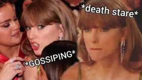 Taylor Swift being CHAOTIC on 2024 Golden Globes for 2 minutes straight