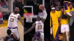 EVERY ANGLE of LeBron James EMPHATIC POSTER DUNK 👀| January 7, 2024