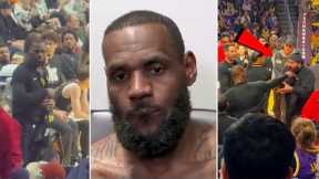 LeBron PISSED OFF Gets Physical w/ Fan that Ran Up on Him! CRAZY VIDEO! Lakers vs OKC