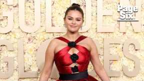 Selena Gomez flaunts curves at the Golden Globes 2024 in red cutout dress