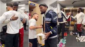 Lebron James, Steph Curry and Kevin Durant share a moment in Locker room before Allstar Game