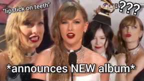 Taylor Swift being CHAOTIC at 2024 Grammys for 2 minutes straight
