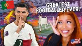 Is CR7 the REAL GOAT!? 😰 | American Girl's First Ever Reaction to Cristiano Ronaldo