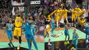 LeBron James had everyone hyped with nasty dunk on Hornets 🔥🔥