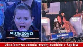 Selena Gomez was shocked after seeing Justin Bieber at the Super Bowl but laughed off his face