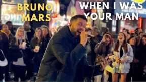 STREET Performer STUNNED The Crowd | Bruno Mars - When I Was Your Man Luke Silva Cover