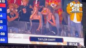 Taylor Swift chugs her beer at Super Bowl 2024, met with stadium of booing