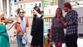 When Celebrities Surprise Street Performers By Singing With Them