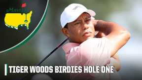 Tiger birdies first hole at the 2024 Masters | Golf on ESPN
