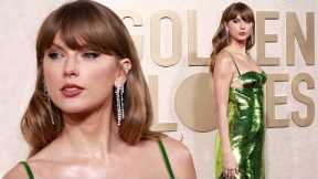 Taylor Swift SHIMMERS in Green at Golden Globes