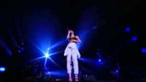 Rihanna getting mad after a sound problem while performing in London   YouTube