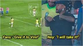 Neymar reacts as Brazil fans don't want Lucas Paquetá to take Brazil's second penalty vs Paraguay 😅