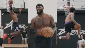 LeBron James vs Obi Toppin dunk contest after workout 🔥
