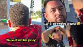 Neymar Pranks Street Vendors by Buying Brazil Jerseys at Traffic Light! As they noticed it was him😄