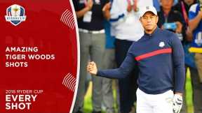 Every Tiger Woods Shot | 2018 Ryder Cup