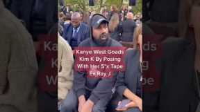 kanye west laughs at kim k by posing with her ex ray j
