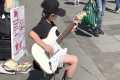 Apache / 8 year old Olly busking