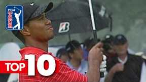 Tiger Woods' top-10 all-time shots in World Golf Championships