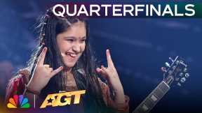 11-Year-Old Guitarist Maya Neelakantan Performs Master Of Puppets | Quarterfinals | AGT 2024