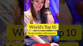 Top 10 Social media influencers #shorts #socialmedia