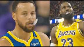 Stephen Curry Challenges LeBron James & Both Can't Miss! Warriors vs Lakers