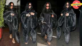 RIHANNA LAUGHS OFF QUESTION ABOUT P DIDDY'S PARTIES WHILE LEAVING GIORGIO BALDI IN SANTA MONICA, CA!