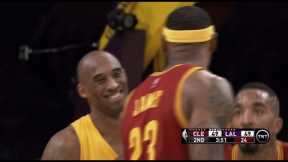 LeBron James misses dunk, Kobe Bryant laughs: Cleveland Cavaliers at Los Angeles Lakers