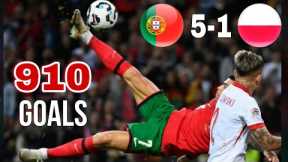 🔴 Portugal Vs Poland (5-1) EXTENDED HIGHLIGHTS | cristiano ronaldo Goal 910 | Uefa Nations League