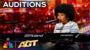 9-Year-Old Journeyy Sings Original Song, Paradise | Auditions | AGT 2024