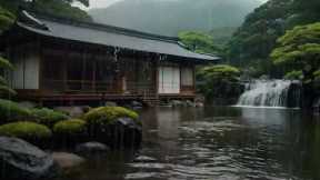 Deep Sleep With Rain In The Japanese Zen Garden on Saturday🌧️Calming Rain for Deep Sleep &Relaxation