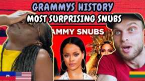 REACTION TO Most Surprising Snubs in Grammy History | FIRST TIME WATCHING