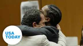 A$AP Rocky, Rihanna share emotional hug after 'not guilty' verdict | USA TODAY Entertainment