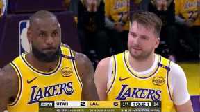 Luka Doncic Full First Minutes With LeBron James and Los Angeles Lakers