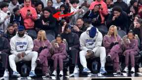 LeBron James & Savannah’s IRRITATED reaction when a fan was heckling at them