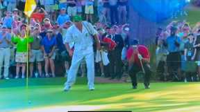 Is it the best golf shot of all time? Tiger Woods chip in on 16 at The Masters 2005.