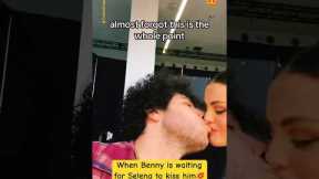 When Benny is waiting for Selena to kiss him #selenagomez #bennyblanco #shorts #fyp #couple #love