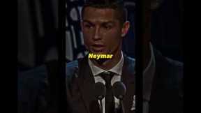 When Neymar gave Ronaldo the COLDEST Stare at 2017 Ballon’dor🥶🥶🥶 #ronaldo #neymar #football