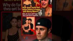 How does Justin feel about Selena being happy with Benny Blanco?