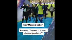 Angry Cristiano Ronaldo Screams At Kid Who Says Lionel Messi Is Better At Football 🤬