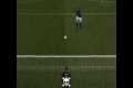 The goalkeeper looks scared