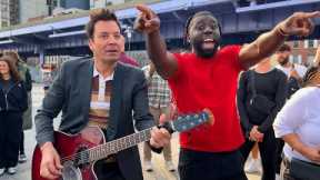 Jimmy Fallon Walks Off the Job to Play With Street Musician