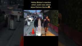 Hailey's reaction when Justin was asked about Selena Gomez...tiktok edits_leyends.2